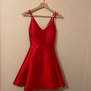 Red Strap Homecoming or Prom Dress Size 4